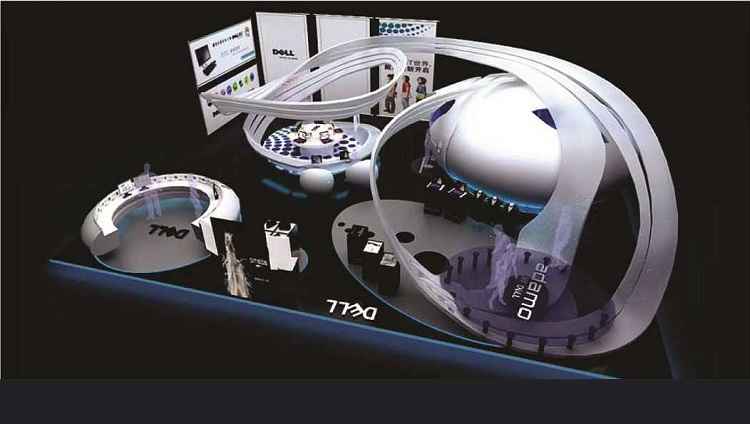 戴爾體驗店的[展會設計和搭建]效果圖欣賞,展覽設計,展示空間設計